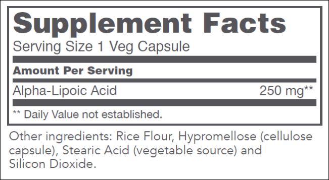 Alpha Lipoic Acid by Protocol for Life Balance (90 Veg Capsules)