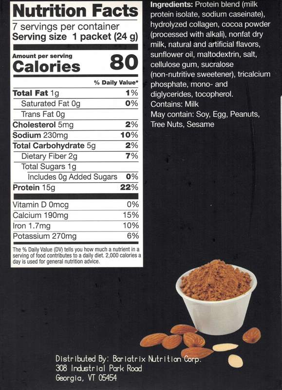 Amaretto Hot Chocolate, Proti 15, Hot Drink Mix, by Bariatrix (Gluten Free)