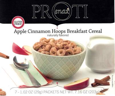 Apple Cinnamon Hoops Breakfast Cereal -7/Box- by Bariatrix
