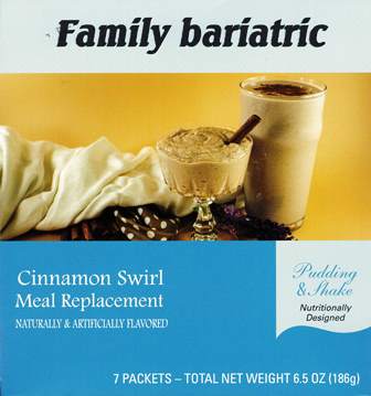 Best By 11 2025; Cinnamon Swirl Meal Replacement, Pudding & Shake, by Robard