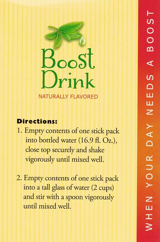 Best By 10 2025; Boost Energy Drink Green Tea Flavor by Healthwise (21 Servings)
