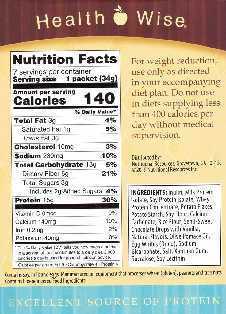 Best By 09 2025; Mug Cake Vanilla Chocolate Chip Dessert by Healthwise