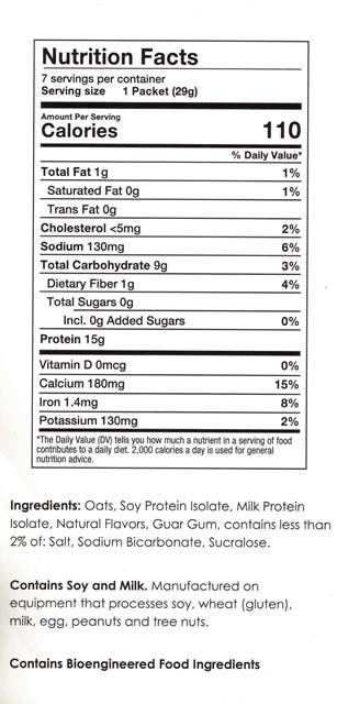 High Protein, Maple n' Brown Sugar Oatmeal by NRI / HealthWise