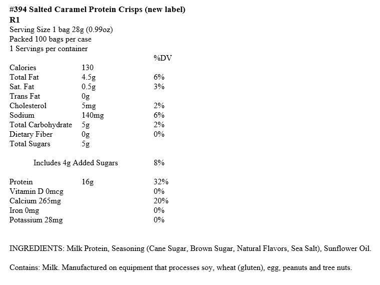 Protein Crisps Salted Caramel by Healthwise