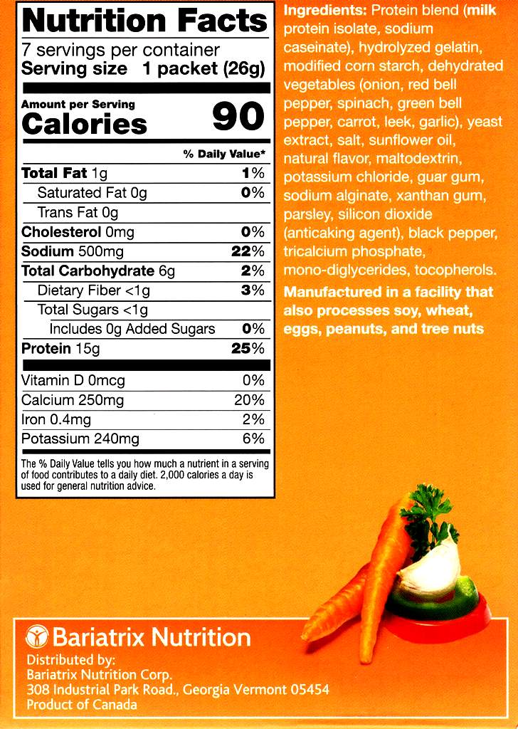 Best By 07 2025; Soup Proti 15 Cream of Vegetable by Bariatrix