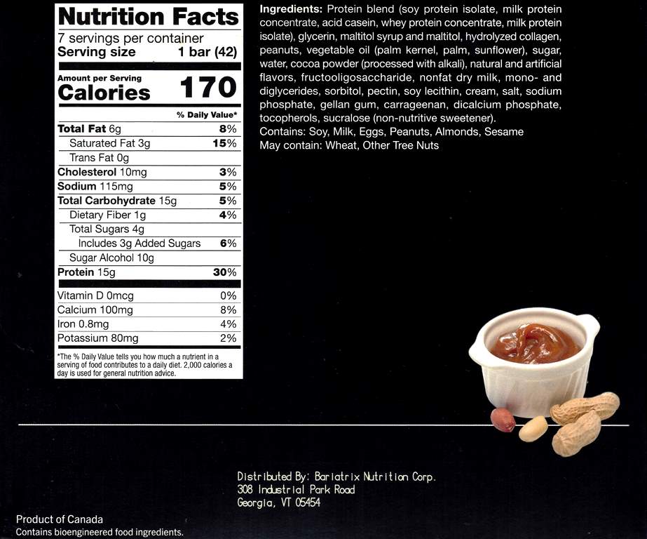 Best By 12 2025; Proti Bars Caramel Nut by Bariatrix