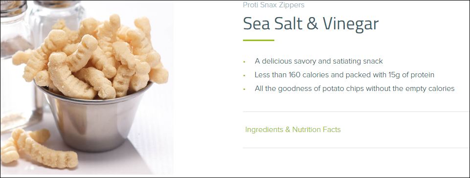 Proti Snax Zipper Sea Salt & Vinegar Flavor by Bariatrix