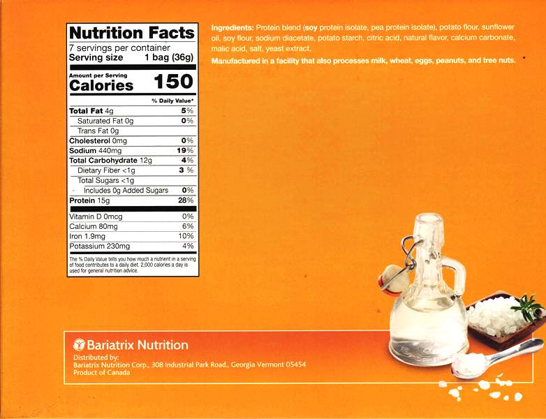 Proti Snax Zipper Sea Salt & Vinegar Flavor by Bariatrix