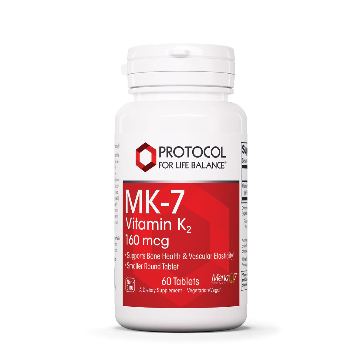 Best By 12 2025; Vitamin K2 or MK-7 by Protocol for Life Balance 160mcg / 60 Servings