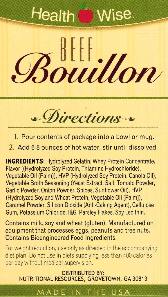 Best By 12 2025; Soup Beef Bouillon by Healthwise