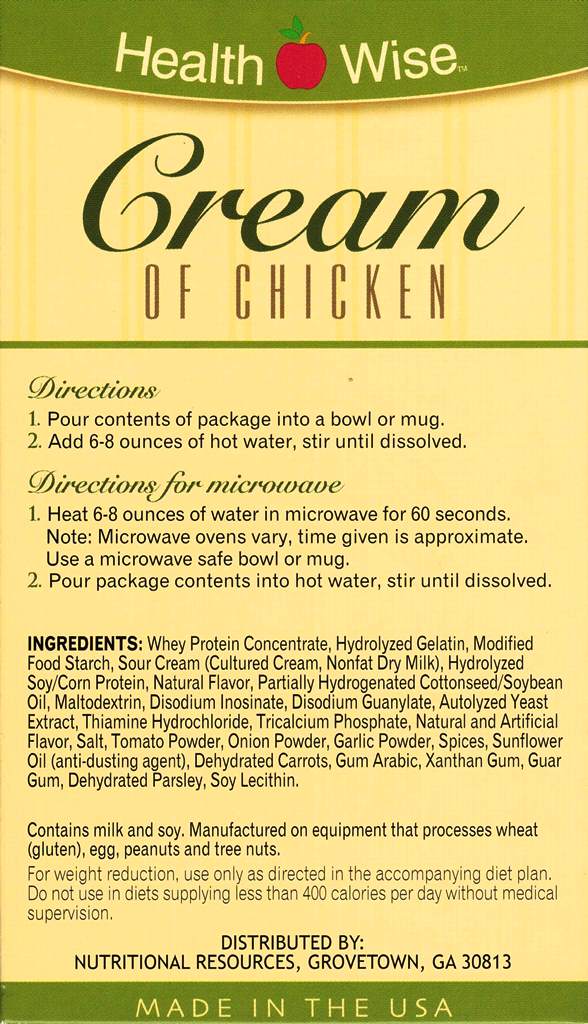 Best By 08 2026; Soup Cream of Chicken By Healthwise