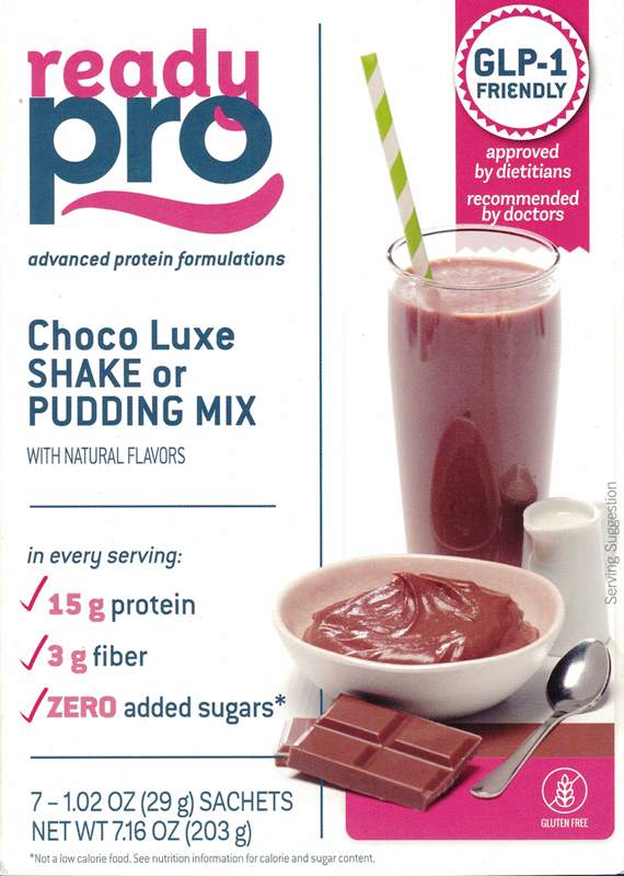 readyPro Advanced Protein Formulations Choco Luxe Shake Pudding Mix