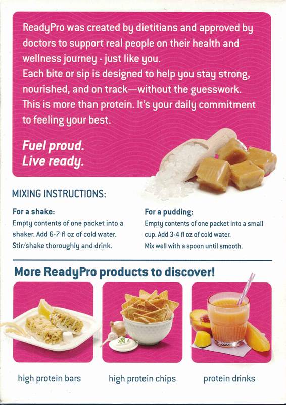 readyPro Advanced Protein Formulations Salted Toffee Twist Shake Pudding Mix