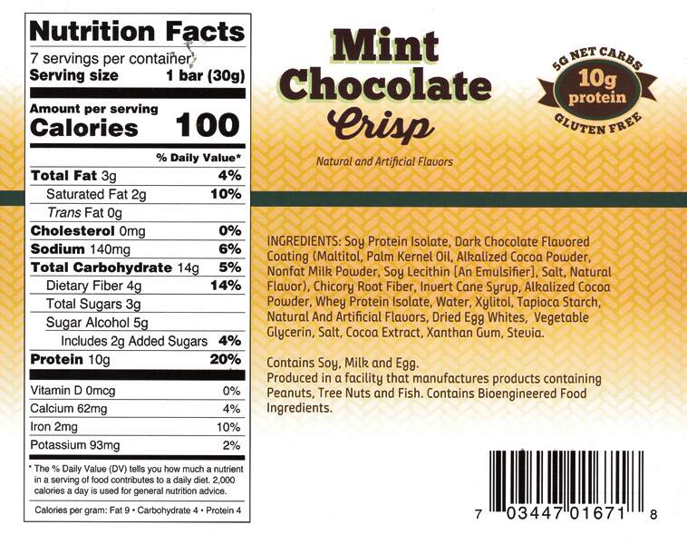 BARS Lite Bar Mint Chocolate Crisp by Healthwise