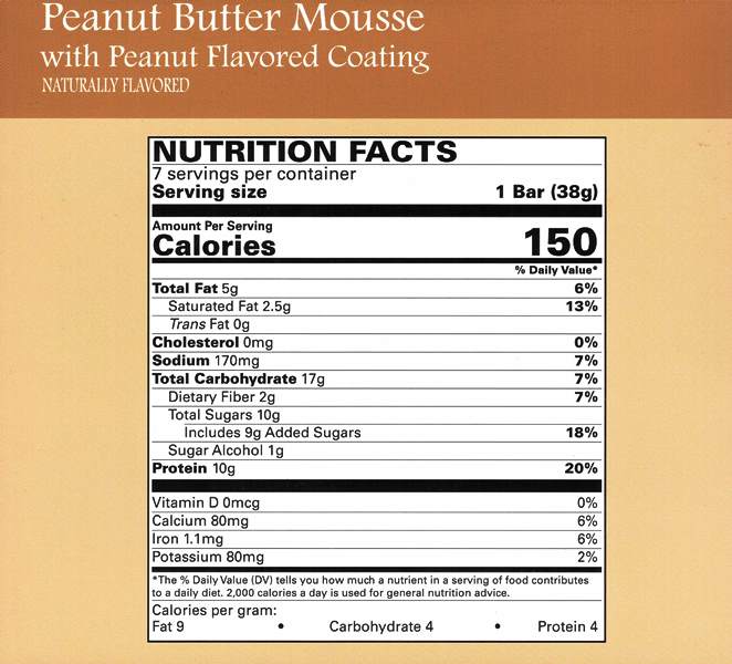 Bars Peanut Butter Mousse with Peanut Flavored Coating by Robard