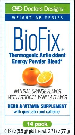 BioFix Thermogenic, Antioxidant, Energy Powder Blend, Orange Flavor