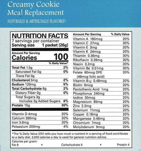 Creamy Cookie Meal Replacement,  Pudding & Shake, by Robard