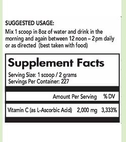 Canister Doctors Designs Vitamin C Powder Mix (16 ounces / 454g)