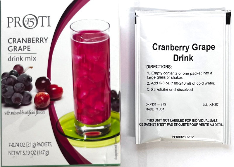 Fruit Drink, Cranberry Grape, Proti 15 by Bariatrix