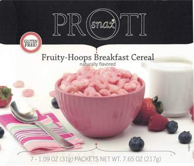 Fruity-Hoops Breakfast Cereal -7/Box- by Bariatrix
