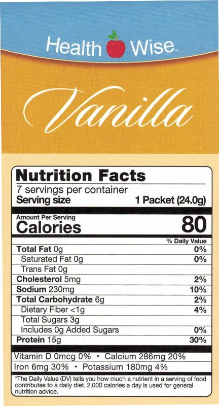 Vanilla Shake & Pudding by Healthwise (80 Calories)