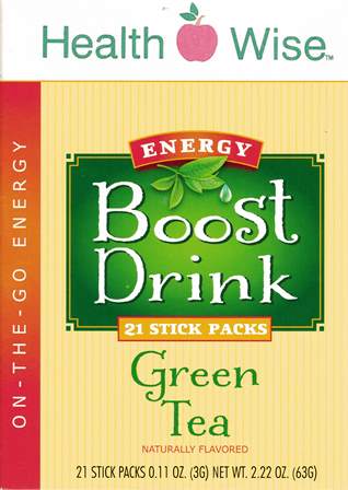 Boost Energy Drink Green Tea Flavor by Healthwise (21 Servings)