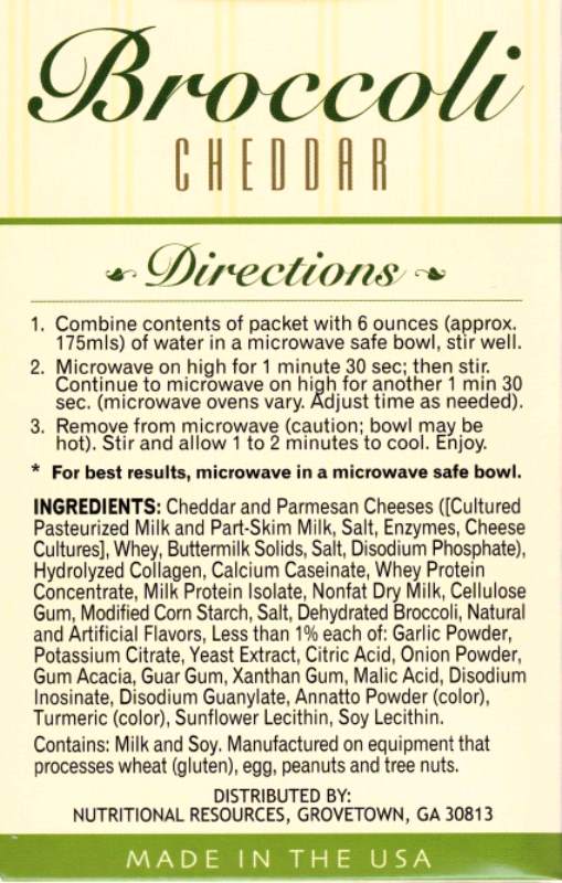 Soup High Protein Broccoli Cheddar by Healthwise