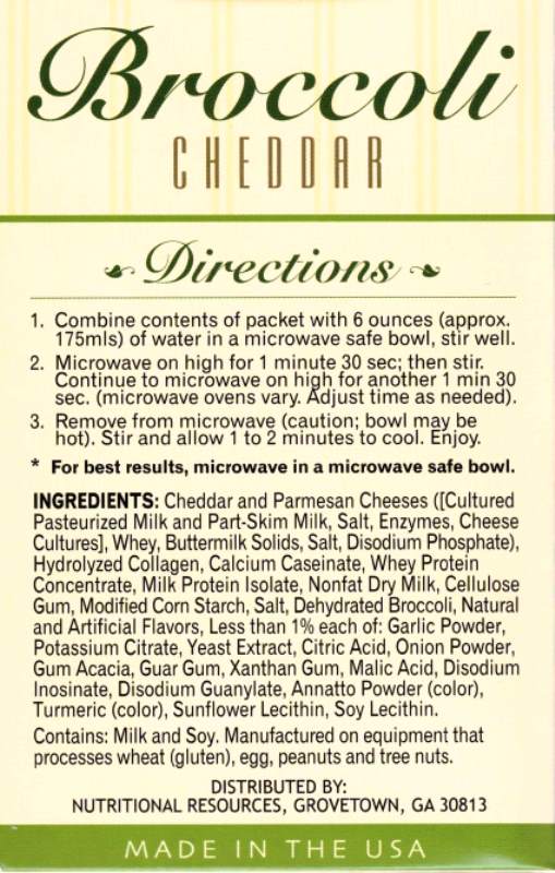 Soup High Protein Broccoli Cheddar by Healthwise