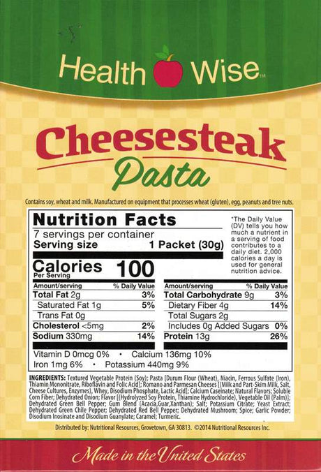 Pasta Cheesesteak by Healthwise