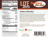 BARS, Lite Caramel Sea Salt Bars by Healthwise