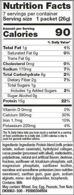 Hot Chocolate Drink Mix, Proti 15, by Bariatrix