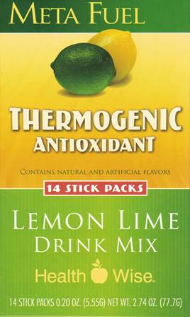 Meta Fuel Lemon Lime Thermogenic Antioxidant Multivitamin Herbal Food by Healthwise (14 Srv)