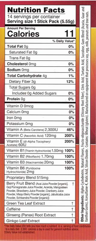 Meta Fuel Orange Thermogenic Antioxidant Multivitamin Herbal Food by Healthwise (14 Srv)