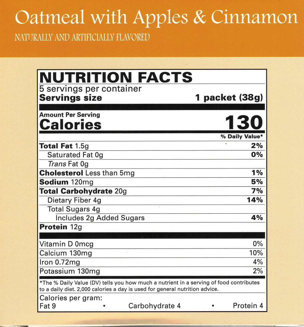 Oatmeal with Apples & Cinnamon by Robard (5 Servings/Box)