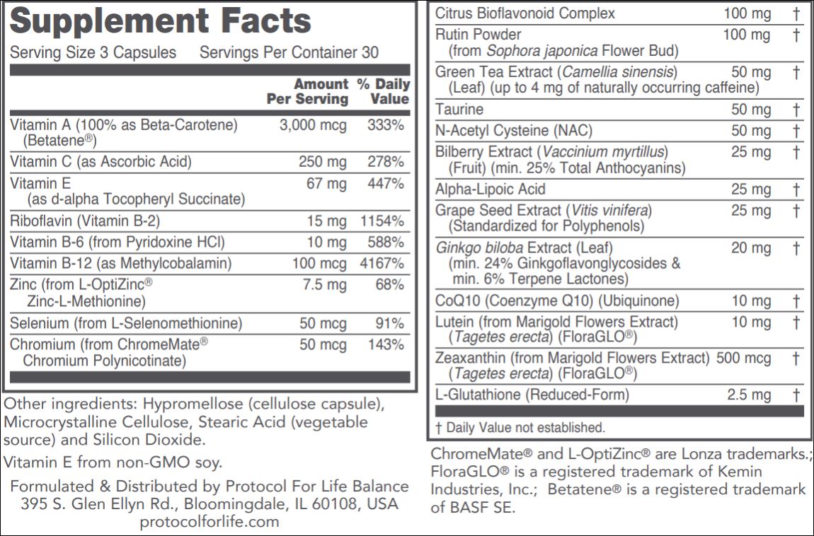 Ocu Support by Protocol for Life Balance (90 Count)
