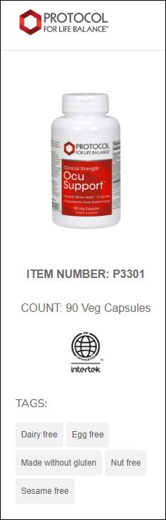 Ocu Support by Protocol for Life Balance (90 Count)