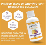 Pro-Shot20, Protein Shot, Pineapple & Passion Fruit Flavor by R Kane (12 Pack)