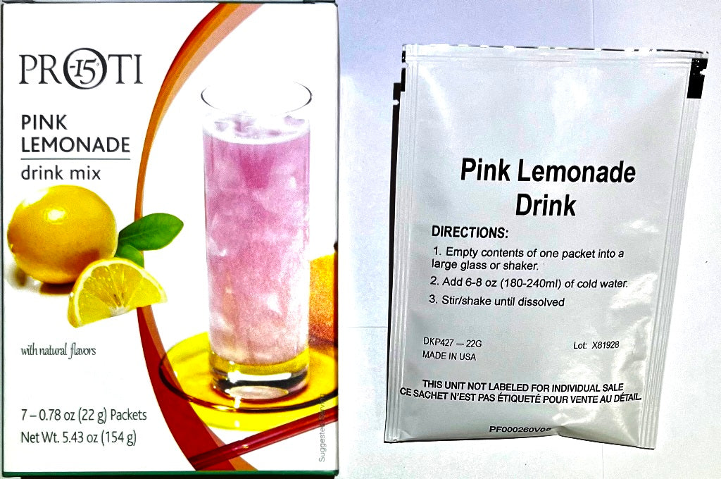 Fruit Drink Proti 15 Pink Lemonade Mix by Bariatrix