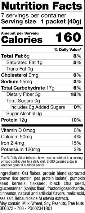 Best By 12 2024; Overnight Proti Oats Mix, Apple Maple Cinnamon by Bariatrix