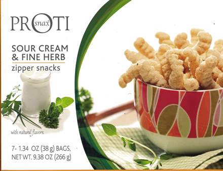 Proti Snax Zipper, Sour Cream & Fine Herb by Bariatrix