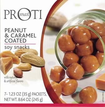 Proti Snax Peanut & Caramel Soy Snacks by Bariatrix