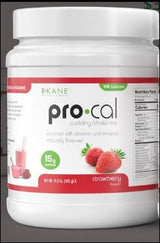 Canister; R Kane Pro Cal 100 Strawberry Pudding / Shake Mix (16 Servings/Jar)