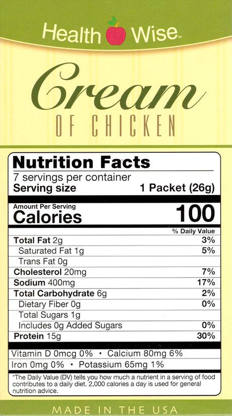 Soup Cream of Chicken By Healthwise