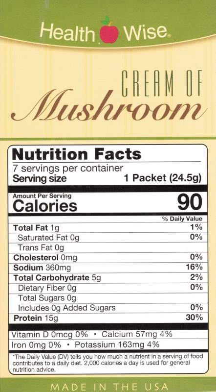 Soup High Protein Cream of Mushroom by Healthwise