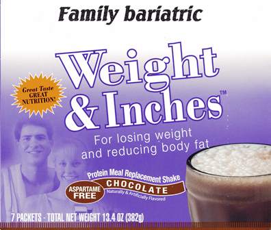 Weight & Inches Chocolate Meal Replacement Shake by Robard