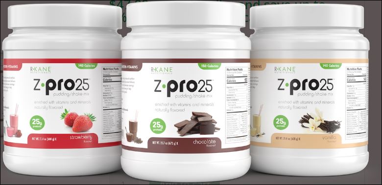 R Kane Z Pro25 Chocolate Pudding / Shake / Smoothie Mix (16 Serving Canister)