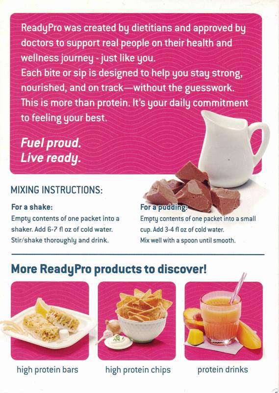 readyPro Advanced Protein Formulations Choco Luxe Shake Pudding Mix