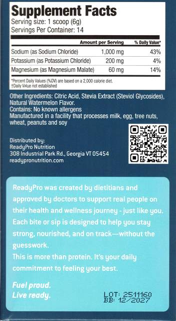 Hydrapro Electrolyte Watermelon Flavor Drink Mix by readyPro