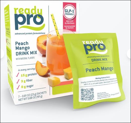 readyPro Advanced Protein Formulations Peach Mango Drink Mix