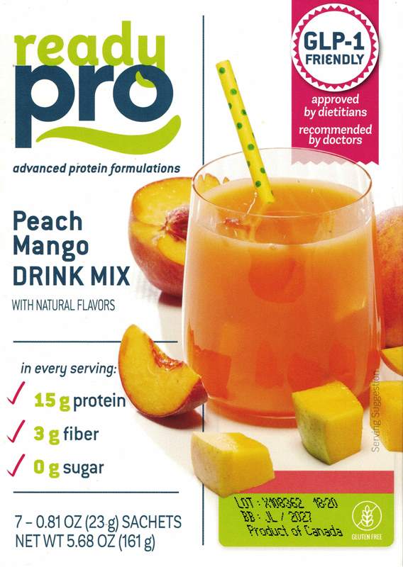 readyPro Advanced Protein Formulations Peach Mango Drink Mix